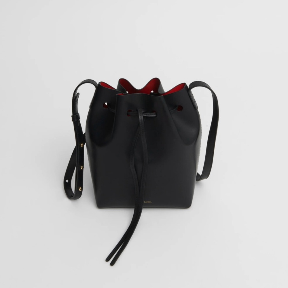 Mansur Gavriel Black Crossbody Bucket Bag - Picture 4 of 15